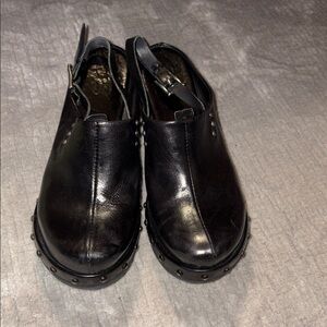 A.S. 98 Black studded mule/clog